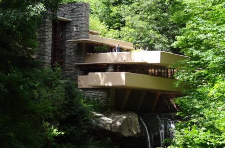 Frank Lloyd Wright's Fallingwater in Pennsylvania.