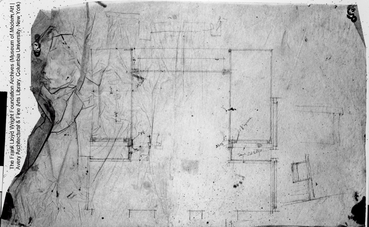 Drawing 7803.001 Frank Lloyd Wright Foundation Archives (Musum of Modern Art|The Avery Architectural & FIne Arts Library, Columbia University, New York)