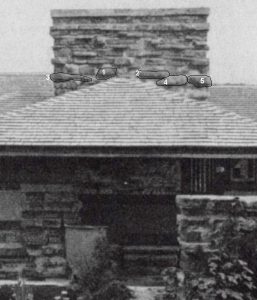 A photograph of Taliesin's porte-cochere in 1915. Wisconsin Historical Society, ID #83117