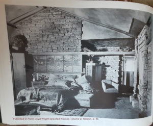 Frank Lloyd Wright's Taliesin bedroom, 1927-28