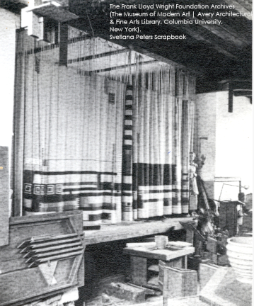 Photo of the Hillside Playhouse and its curtain. circa 1936.