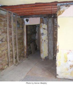 Looking northwest in the Guest Wing of the Blue Room after demolition.