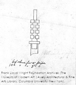 Drawing by Frank Lloyd Wright for Midway Garden in Chicago, Illinois, 1913. The Frank Lloyd Wright Foundation Archives (The Museum of Modern Art | Avery Architectural and Fine Arts Library, Columbia University, New York).