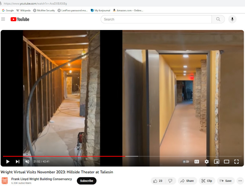 Before and after photos of the Hillside Home School Basement on a Wright Virtual Visit.