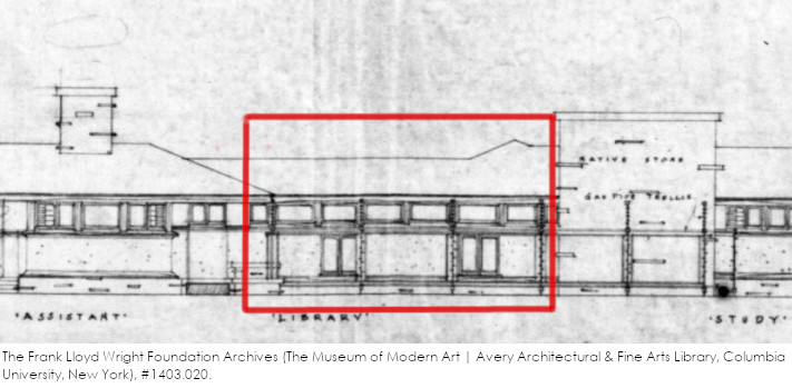 Taliesin elevation. The Frank Lloyd Wright Foundation Archives (The Museum of Modern Art | Avery Architectural and Fine Arts Library, Columbia University, New York), #1403.020.